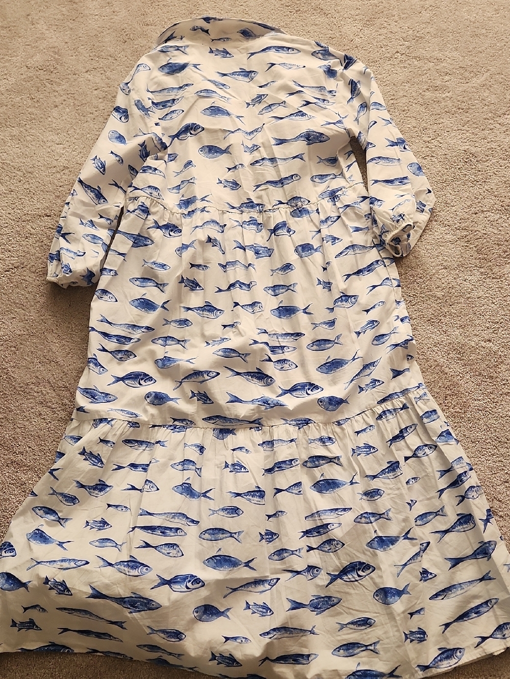 Anthropologie Bettina Fish Print Midi Dress - Picture 4 of 4